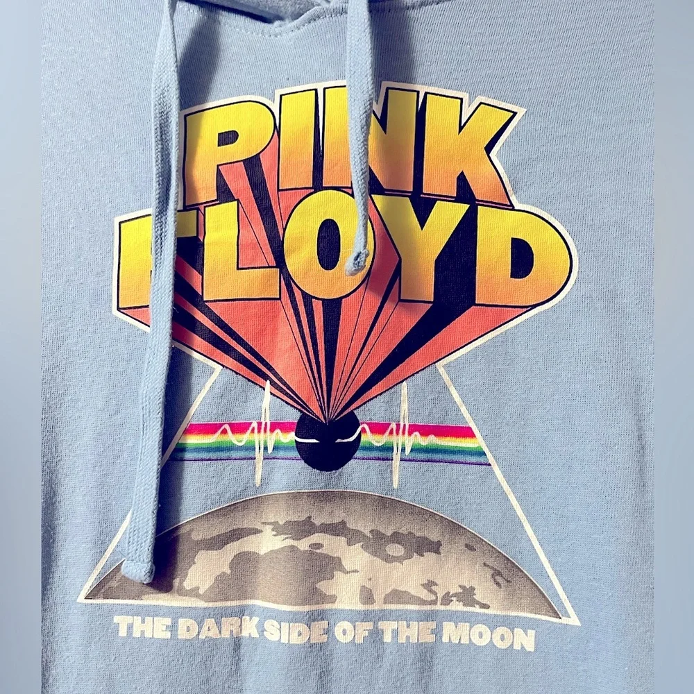 Women’s‎ Pink Floyd Baby Blue Hooded Sweatshirt Size Small